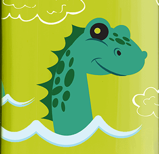 Nalgene product view: 12oz On-The-Fly Kids Lock-Top Bottle with Graphics O7 — 12oz On-The-Fly Kids Lock-Top Bottle with Graphics