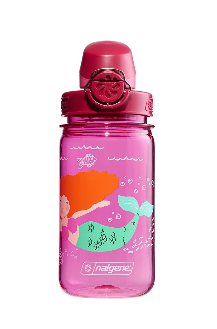 Nalgene product view: 12oz On-The-Fly Kids Lock-Top Bottle with Graphics K7 — 12oz On-The-Fly Kids Lock-Top Bottle with Graphics
