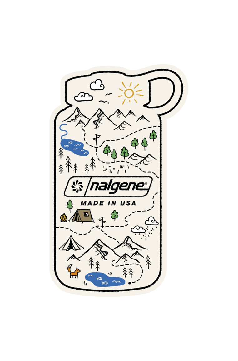 Nalgene Bottle Map Sticker — Nalgene Bottle Map Sticker A2