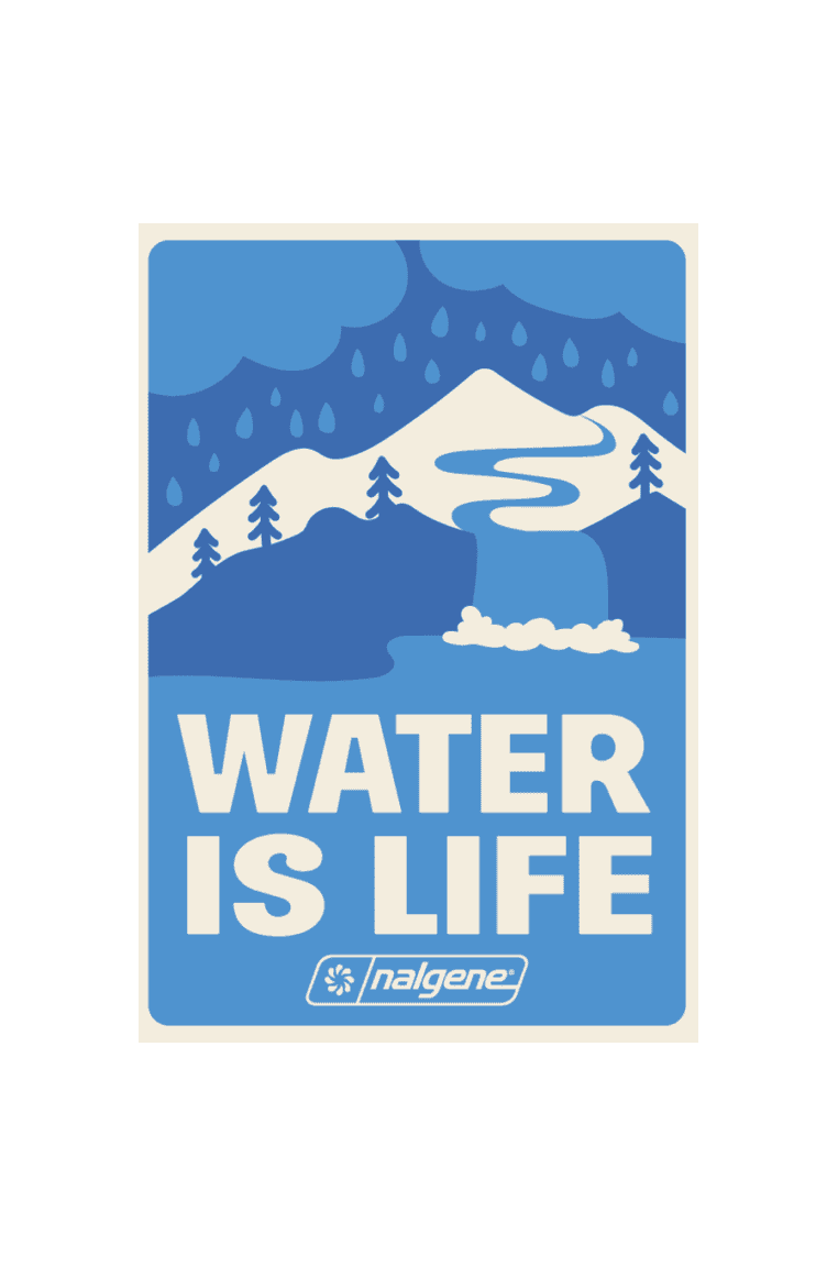 Nalgene product view: Water Is Life Sticker K4 — Water Is Life Sticker